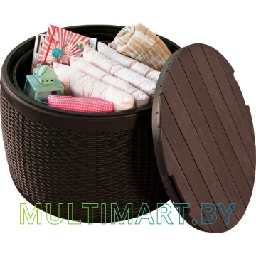 Стол Keter Circa Rattan Box (коричневый) картинка 2